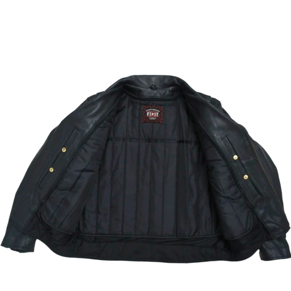 Mastermind - Men's Motorcycle Leather Jacket ๐ - Picture 3 of 9